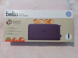 Bella 2-Slice Slim Toaster plum color