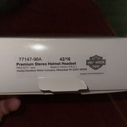 Harley Davidson Premium Stereo Helmet Headset 