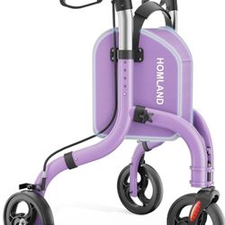 HOMLAND Foldable 3 Wheel Walkers for Seniors, Ligh