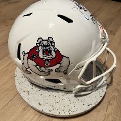 Fresno State Bulldogs Autographed Helmet 