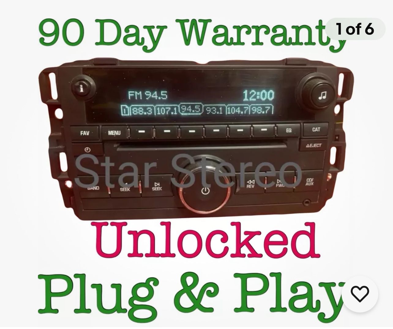 UNLOCKED 2011-2012 GMC Acadia Radio Receiver AM FM CD Aux Input (contact info removed)1 GM140AU