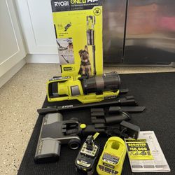 ONE+ HP 18V Cordless Pet Stick Vacuum Cleaner Kit with 4.0 Ah HIGH PERFORMANCE Battery and Charger