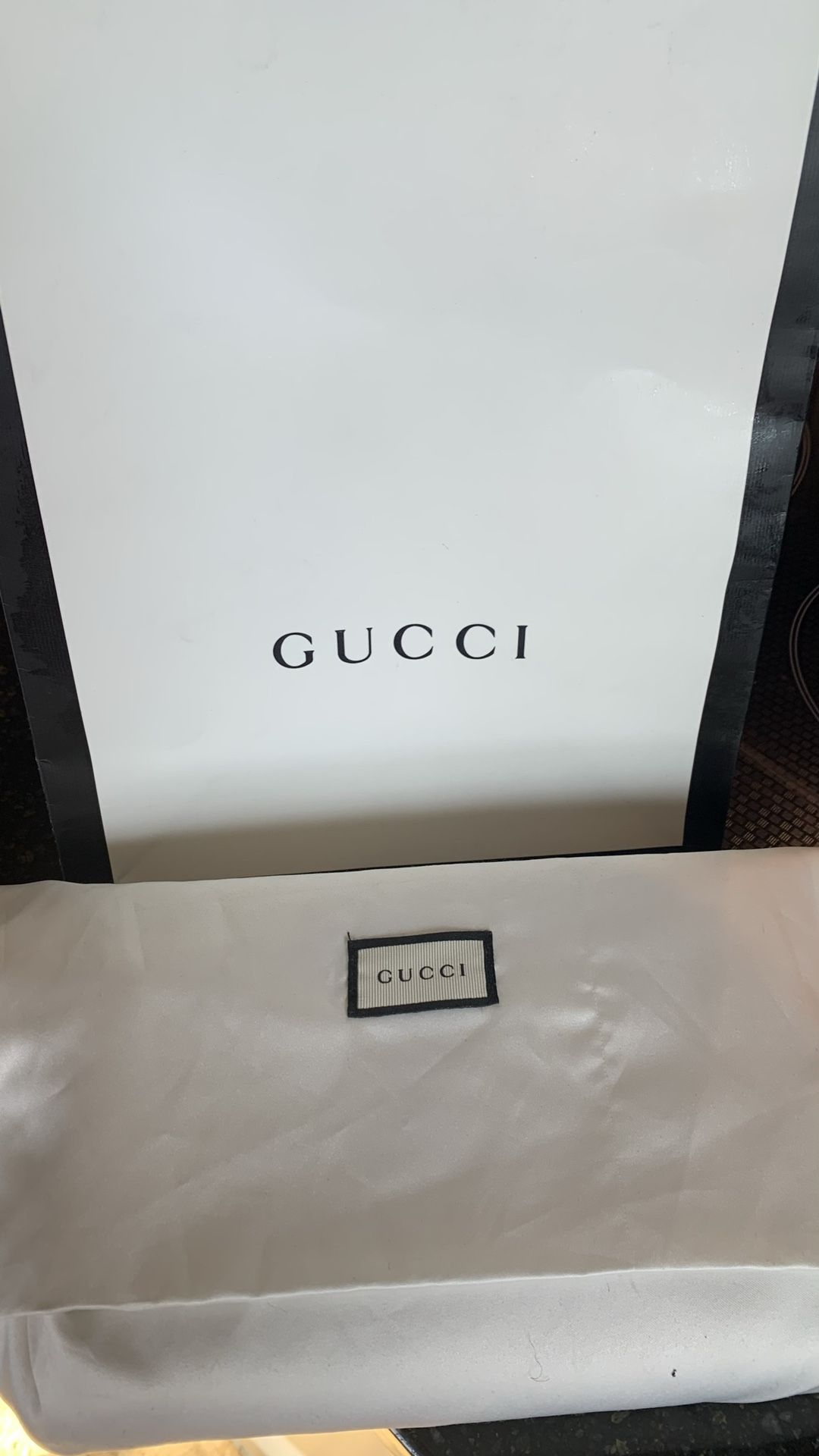 Authentic Gucci Bag Black Color With A Gold Chain
