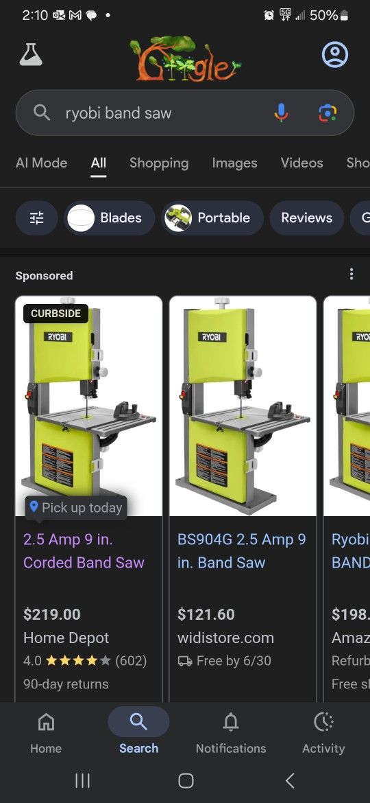 Ryobi Band Saw