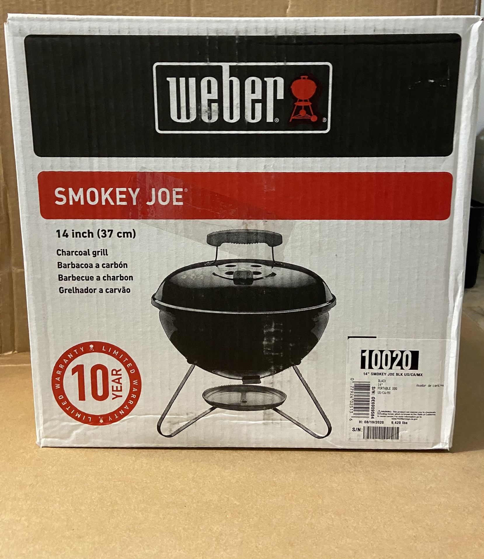 Weber 14’ Portable Grill Kettle Charcoal Grill Black