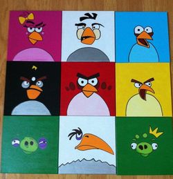 Angry birds canvas