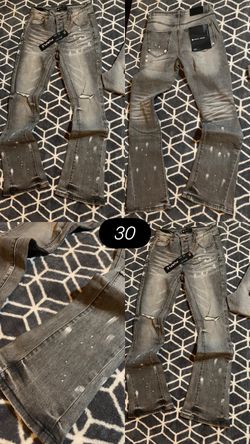 Purple Brand Jeans Gray Flared 