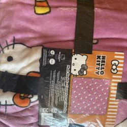 Candy Corn Pink Hello Kitty Blanket Queen Size 