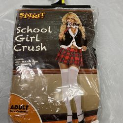 School Girl Women Size Medium Halloween Costume