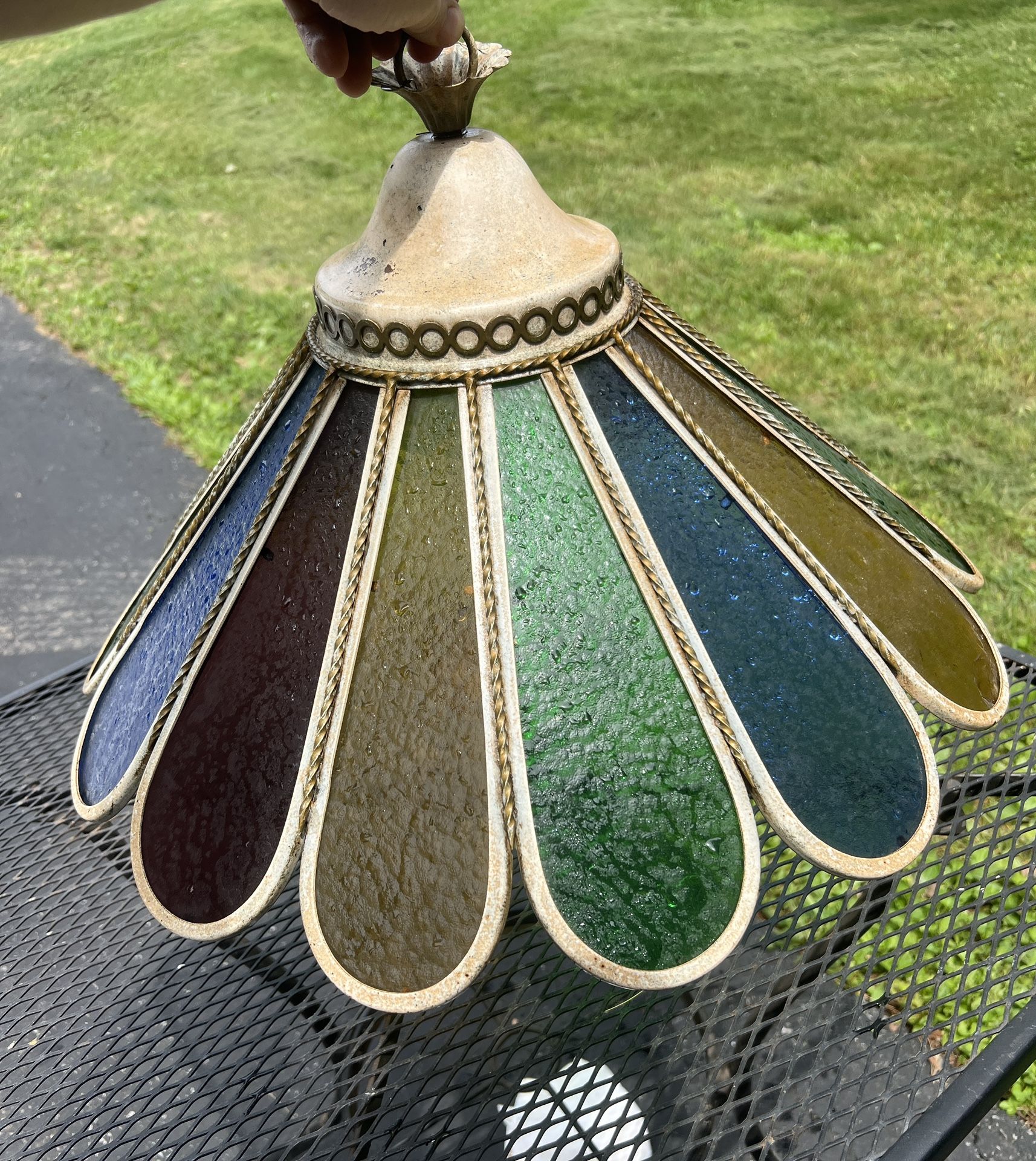 Retro Italian Stain Glass Light