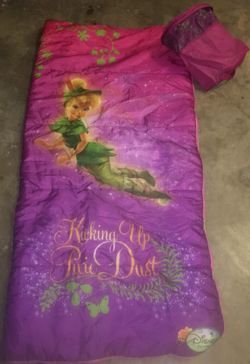 Tinkerbell sleeping bag & matching carrying bag. In excellent condition