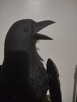 Raven light statue 24"x 10"