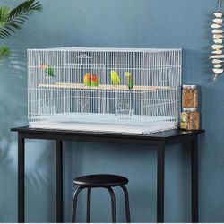 30‘’ Flight Bird Cage Stackable Design for Small and Medium Birds with Slide Out Tray and Bottom Grate Budgies Cockatiels Lovebirds Canaries Parakeet