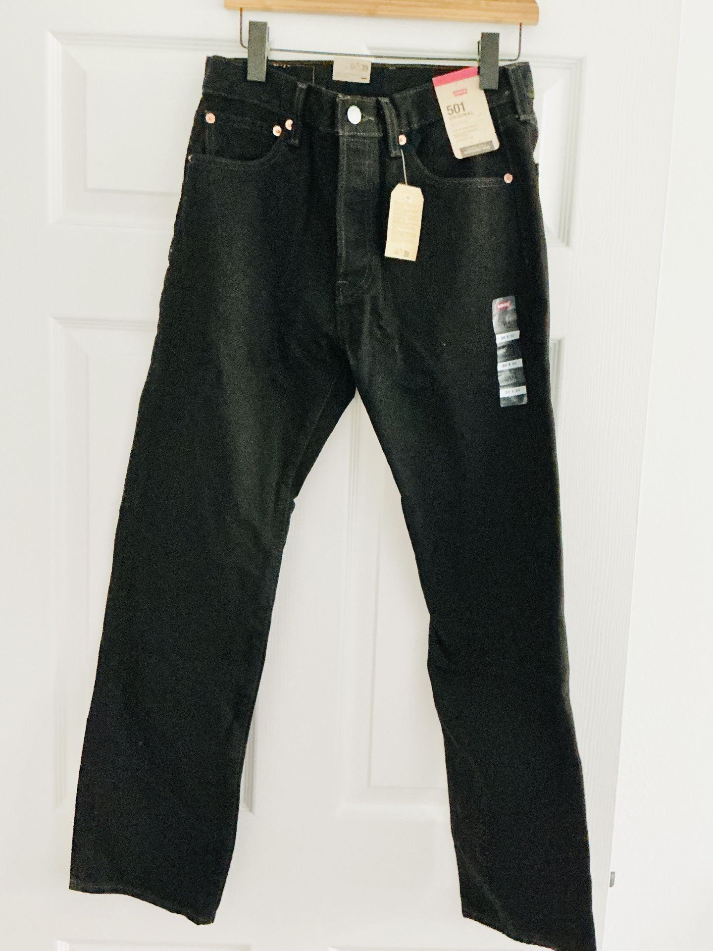 Levi's Men's 501 Original Fit Jeans Black 30 x 30 NEW