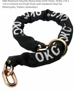 OKG Heavy Duty Cinch Chain Lock 5ft x 12mm