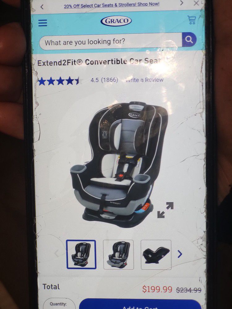 Graco Extend2Fit Convertible Carseat 