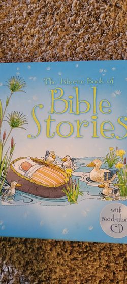 Usborne brand new Bible story book. You can read the shorter version at tge top of the pages or read top and bottom of the pages for older kids.
