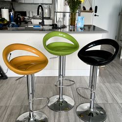 Three bar stools