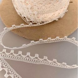 7 yds of 7/16” Very Fine Cream Lace. #013122-6