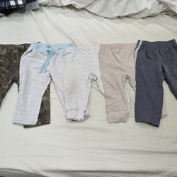 Baby Boys Pants, 5 pairs, 12 Months, Neutral, Navy, Camo