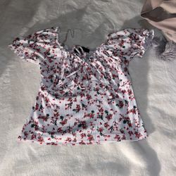 cropped flower shirt 