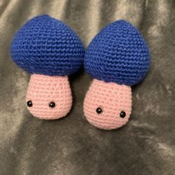 Handmade Crocheted Mushroom Stuffies