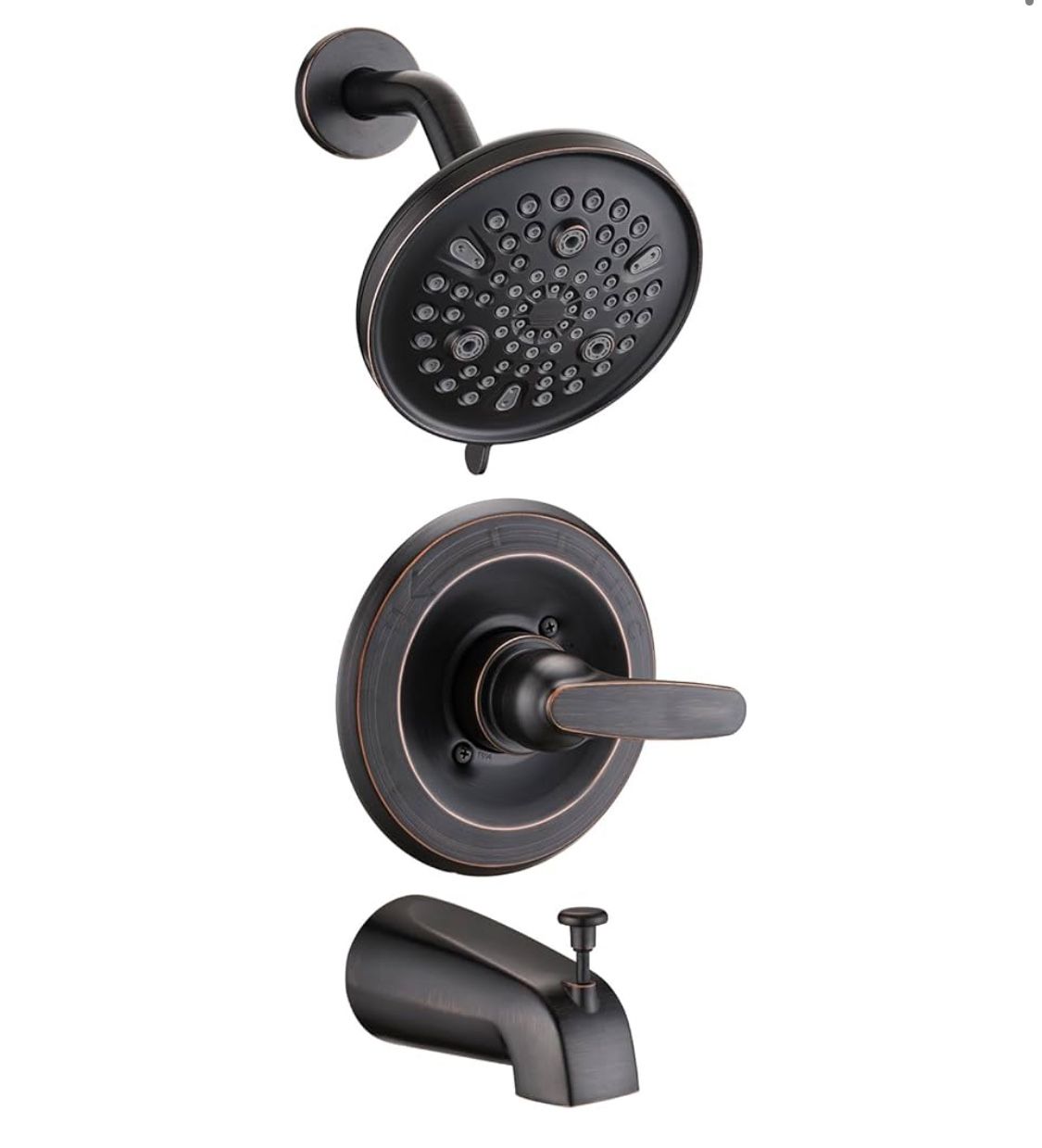 Replacement 9-Setting Rain Shower Faucet Tub Trim Kit for Delta 13/14 Series, High Pressure 5.5" Round Rain Shower Hea