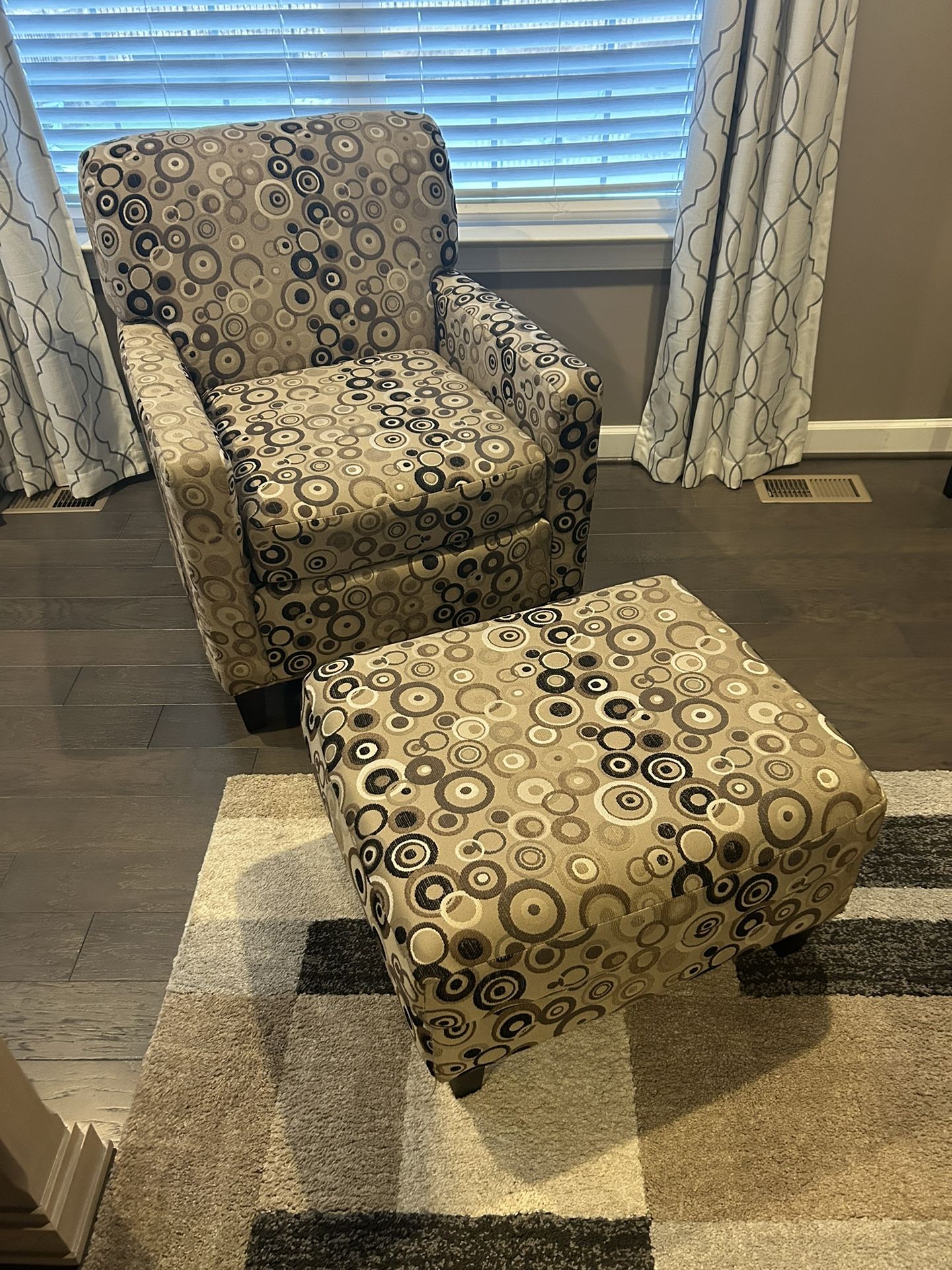 Chair And Matching Ottoman