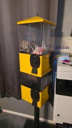 Double Candy/Gumball Vending Machine + Stand