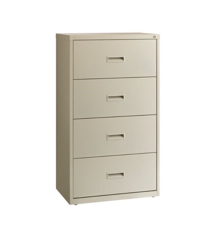 Hirsh HL1000 Series 30-inch wide four-drawer commercial lateral file cabinet A14-9370