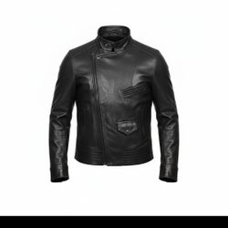 BLACK RIVET Heavy 100% Leather Moto Jacket Dark Brown Classic Edgy Women Medium