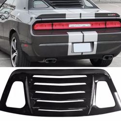 Fits 08-22 Dodge Challenger V2 Style Window Louver Windshield ABS Gloss Black