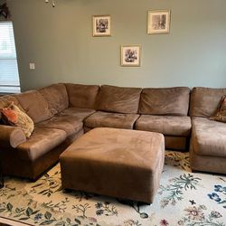 Free L Sectional Couch With Chaise And Ottoman