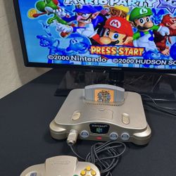 Nintendo 64 Japanese Gold Console 