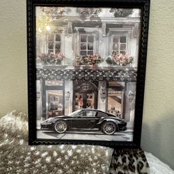Black Framed Paris Porsche Pucture