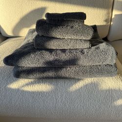 Organic Cotton Blue Towel Set