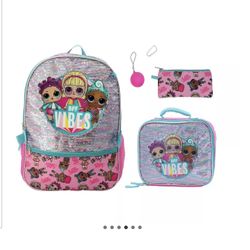 LOL BACKPACK SET (with Pencil Case & Lunchbox)