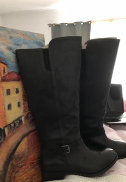 Bella Vita Black Leather Knee-High Boots - New In Box