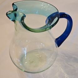 Vintage Murano Glass Pitcher From Venice