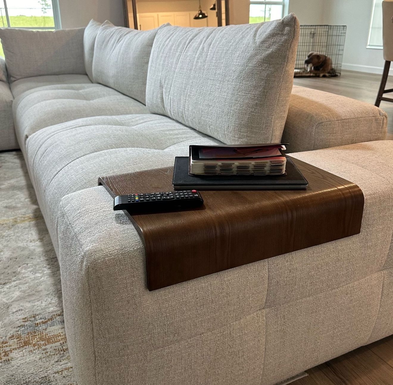 Sectional Modular COZY NEW Couch Off-White 3 Seater & Ottoman