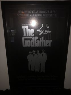 The GodFather Movie Art Glassed in Framed