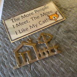 Key Holder & Cat Sign