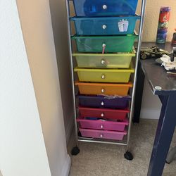 Kids rainbow storage rack