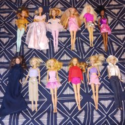12 Mattel dolls made in China 1990's LOT #1