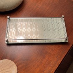 Glass Mirror Jewelry Tray