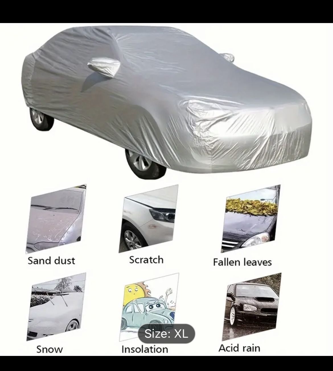  Car Cover, Silver, New