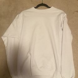 white sweater