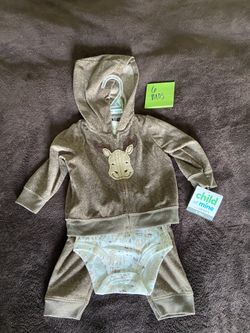 3 piece fleece set 6-9 months
