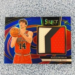 2024-25 Matas Buzelis Select Blue Jumbo 3 Color Patch Rookie 41/75 