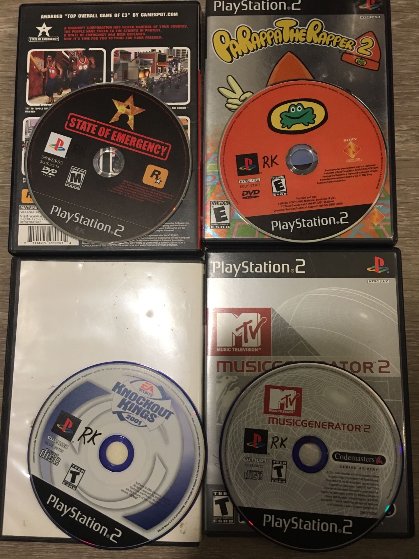 PS2 Games $8 for all 4 OBO